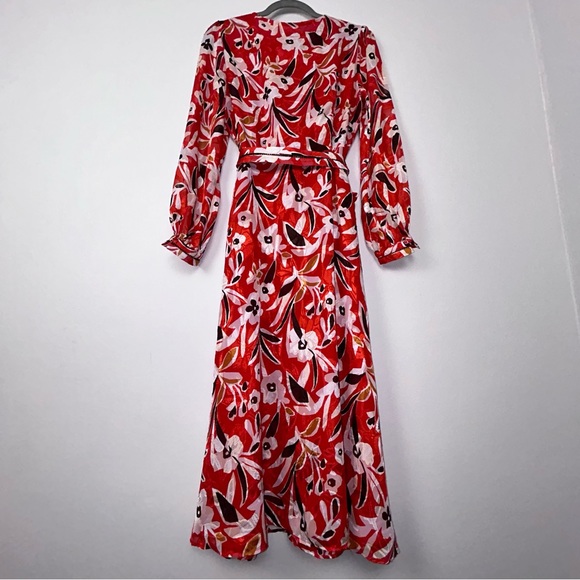 Massimo Dutti JACQUARD DRESS WITH LACE TRIM DETAIL - Picture 5 of 16